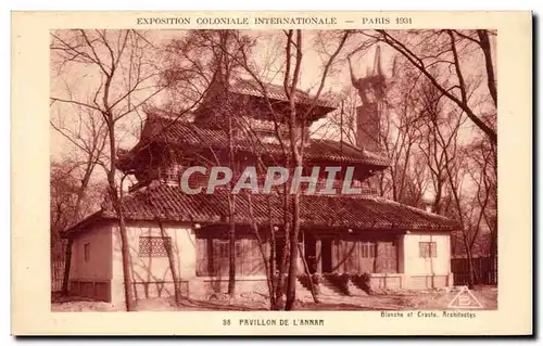 Cartes postales Exposition coloniale internationale Paris 1931 Pavillon de l Annam