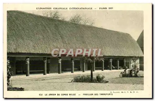 Ansichtskarte AK Exposition coloniale internationale Paris 1931 Le jardin du congo belge pavillon des transports