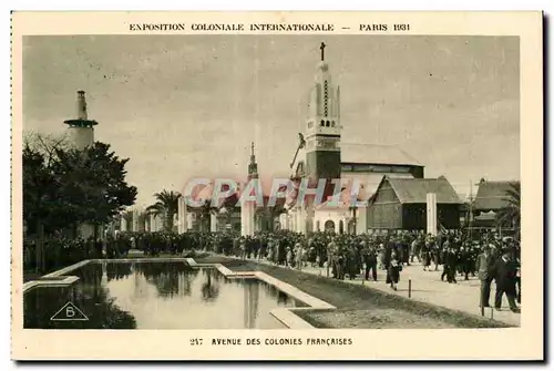 Cartes postales Exposition coloniale internationale Paris 1931 Avenue des colonies francaises