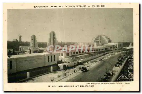 Ansichtskarte AK Exposition coloniale internationale Paris 1931 Cite Internationale des informations