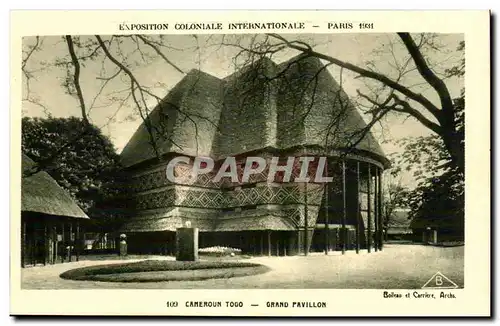 Ansichtskarte AK Exposition coloniale internationale Paris 1931 Cameroun ToGo Grand Pavillon