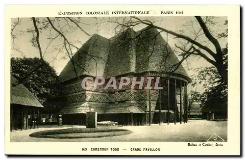 Cartes postales Exposition coloniale internationale Paris 1931 Cameroun ToGo Grand Pavillon