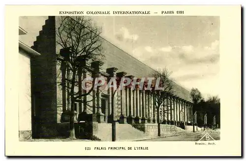 Cartes postales Exposition coloniale internationale Paris 1931 Palais principal de l Italie