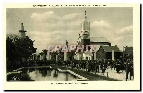 Cartes postales Exposition coloniale internationale Paris 1931 Grande Avenue des colonies