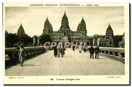 Cartes postales Exposition coloniale internationale Paris 1931 Temple d Angkor Vat