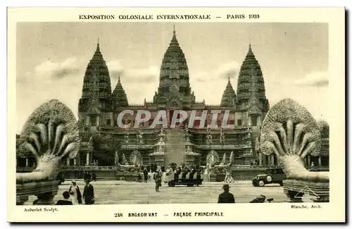 Ansichtskarte AK Exposition coloniale internationale Paris 1931 Angkor Vat Facade Principle