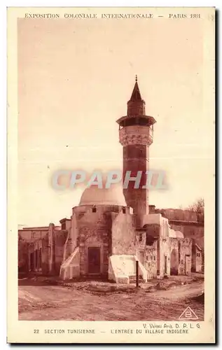 Cartes postales Exposition coloniale internationale Paris 1931 Section tunisienne lentree du village indigene