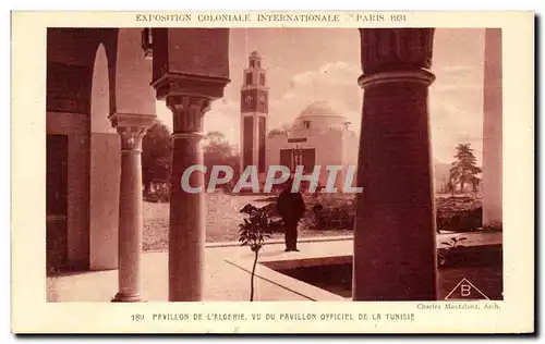 Cartes postales Exposition coloniale internationale Paris 1931 Pavillon de l Algerie vu du pavillon officiel de