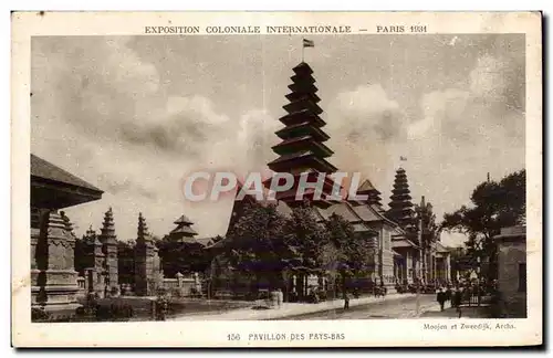 Cartes postales Exposition coloniale internationale Paris 1931 pavillon des pays bas facade princepale