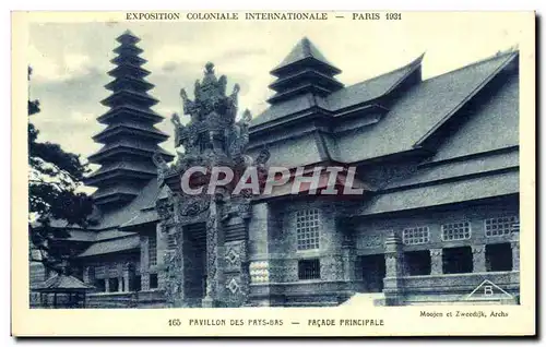 Cartes postales Exposition coloniale intenationale Paris 1931 Pavillon des pays bas facade principale