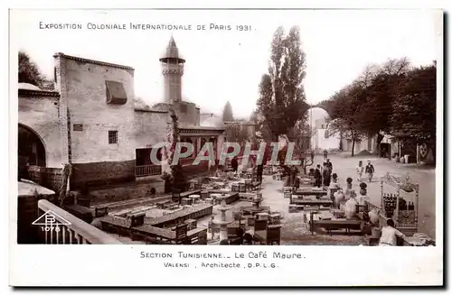 Cartes postales Exposition coloniale intenationale Paris 1931 Section tunisienne le cafe maure