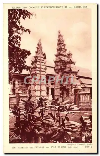 Ansichtskarte AK Exposition coloniale internationale de Paris 1931 Pavillon des pays bas l Ile de bali