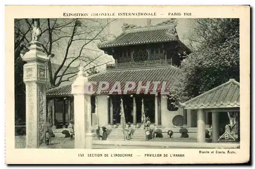 Cartes postales Exposition coloniale internationale de Paris 1931 Section de l Indochine pavillon de l Annam