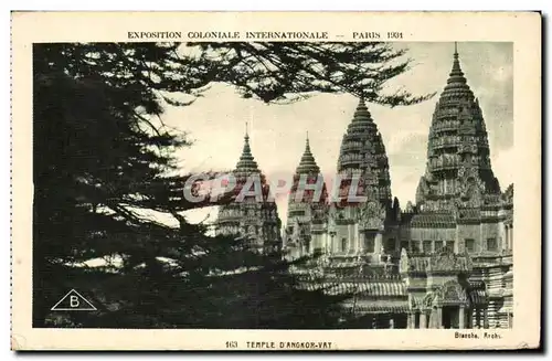 Cartes postales Exposition coloniale internationale de Paris 1931Temple dangkor vat