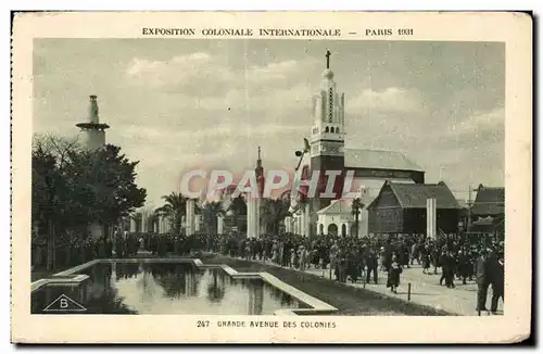 Cartes postales Exposition coloniale internationale de Paris 1931 Grande avenue des colonies