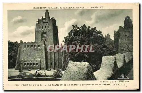 Cartes postales Exposition coloniale internationale de Paris 1931 Palais de l A a o f le palais vu de terresse s