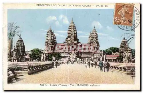 Cartes postales Exposition coloniale internationale de Paris 1931 Temple d Augkor Vat Blanche