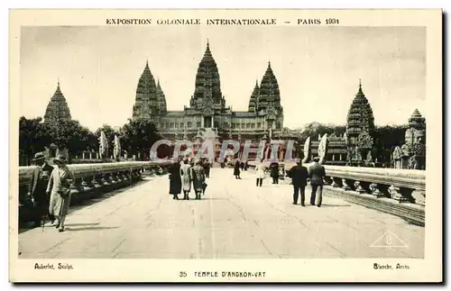 Cartes postales Exposition Coloniale Internationale Paris Temple D angkor vat