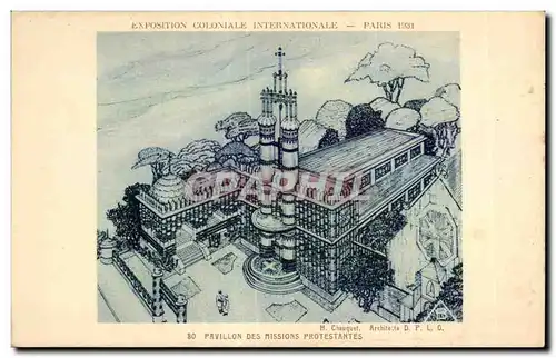 Cartes postales Exposition Coloniale Internationale Paris Pavillon des missions protestantes