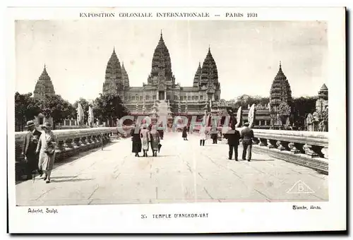 Cartes postales Exposition Coloniale Internationale Paris temple d angkor vat