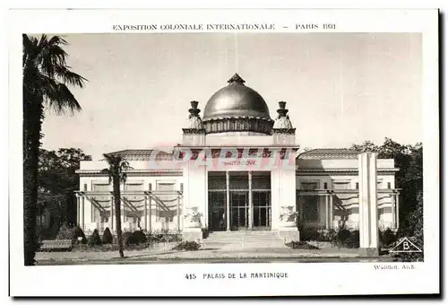 Cartes postales Exposition Coloniale Internationale Paris Palais de la martinique