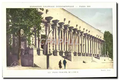 Ansichtskarte AK Exposition Coloniale Internationale Paris Palais principal de l italie