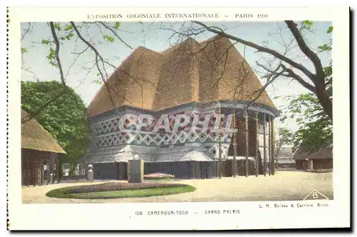 Ansichtskarte AK Exposition Coloniale Internationale Paris cameroun togo chand palais
