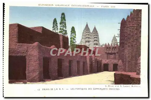 Cartes postales Exposition Coloniale Internationale Paris Palais de la les portiques des commercants indigenes