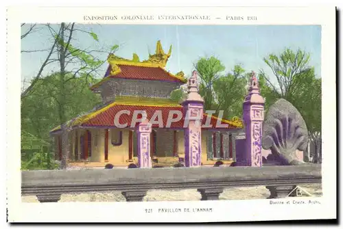 Cartes postales Exposition Coloniale Internationale Paris Pavillon de l annam