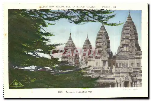 Cartes postales Exposition Coloniale Internationale Paris Temple d Angkor vat