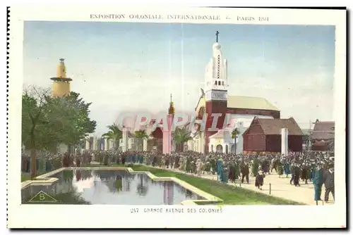 Cartes postales Exposition Coloniale Internationale Paris chande avenue des colonies