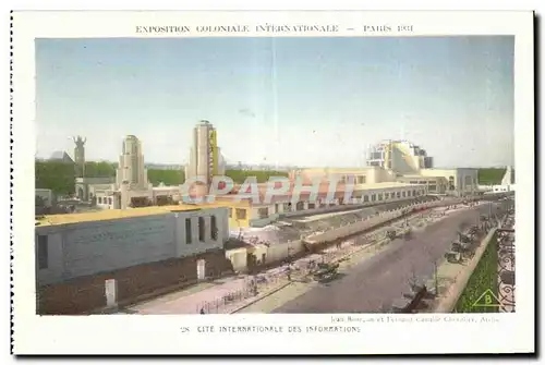 Cartes postales Exposition Coloniale Internationale Paris cite internationale des informations