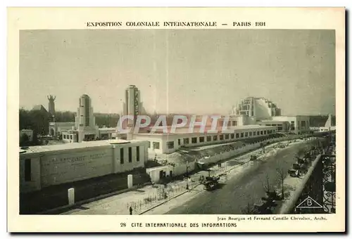 Cartes postales Exposition Coloniale Internationale Paris 1931 Cite Internationale des Infomations