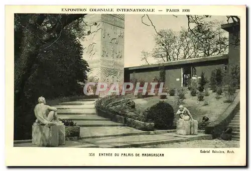 Cartes postales Exposition Coloniale Internationale Paris 1931 Entree du Palais de Madagascar