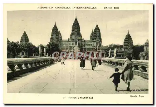 Cartes postales Exposition Coloniale Internationale Paris 1931 Temple d Angkor Vat