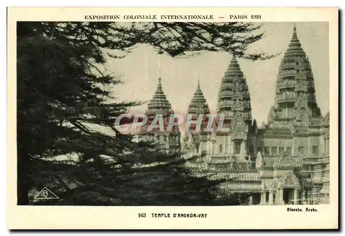 Cartes postales Exposition Coloniale Internationale Paris 1931 Temple d Angkor Vat