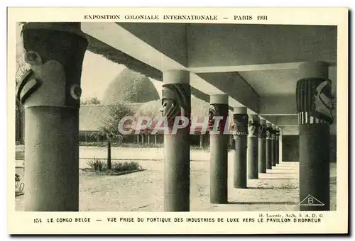 Cartes postales Exposition Coloniale Internationale Paris 1931 Le Congo Belge Vue prise du Portique des industri