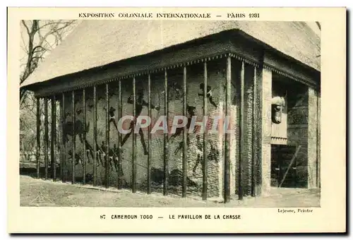 Ansichtskarte AK Exposition Coloniale Internationale Paris 1931 Cameroun Togo Le Pavillon de la Chasse