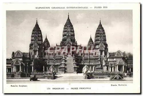 Ansichtskarte AK Exposition Coloniale Internationale Paris 1931 Angkor Vat Facade principale