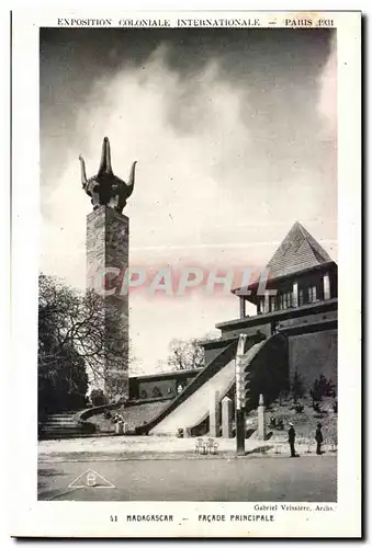 Ansichtskarte AK Exposition Coloniale Internationale Paris 1931 Madagascar Facade Principale