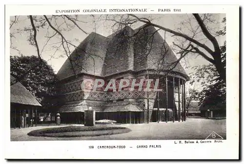 Ansichtskarte AK Exposition Coloniale Internationale Paris 1931 Cameroun Togo Grand palais