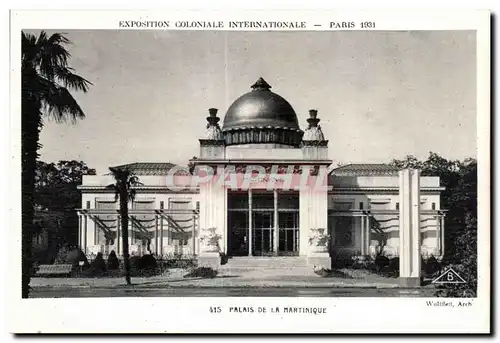 Cartes postales Exposition Coloniale Internationale Paris 1931 Palais de la Martinique