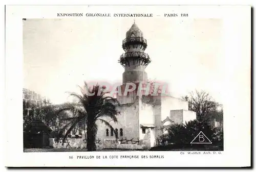 Cartes postales Exposition Coloniale Internationale Paris 1931 Pavillon de la cote Francaise des Somalis