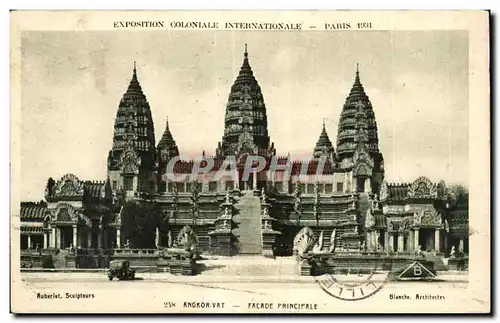 Ansichtskarte AK Exposition Coloniale Internationale Paris 1931 Angkor vat Facade Principale