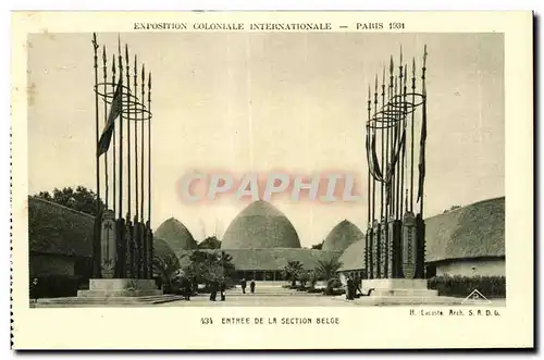 Ansichtskarte AK Exposition Coloniale Internationale Paris 1931 Entree De La Section Belge