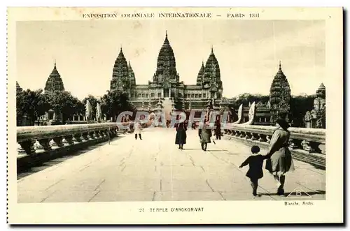 Ansichtskarte AK Exposition Coloniale Internationale Paris 1931 Temple d Angror vat