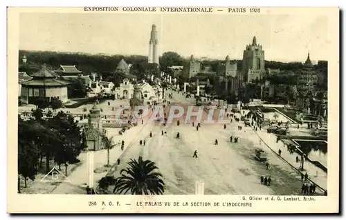Ansichtskarte AK Exposition Coloniale Internationale Paris 1931 A O F Le Palais Vu De Section De L Indochine