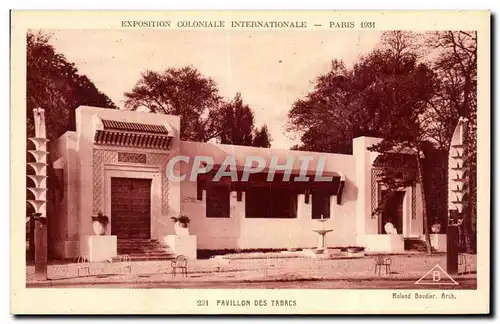 Cartes postales Exposition Coloniale Internationale Paris 1931 Pavillon Des Tabacs