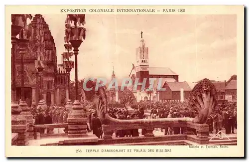 Cartes postales Exposition Coloniale Internationale Paris 1931 Temple D Ankor Vat Et Palaris Des Missions