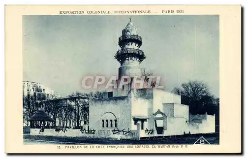 Cartes postales Exposition Coloniale Internationale Paris 1931 Pavillon De La Cote Francrise Des Somalis